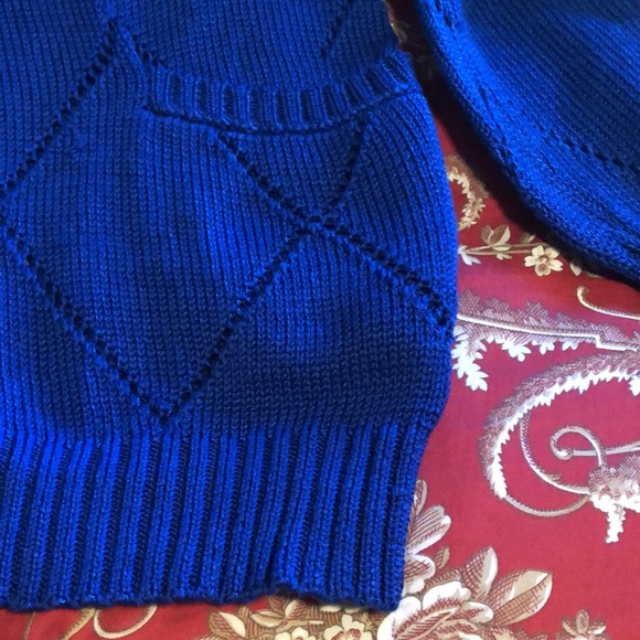 Vintage Peruvian Connection knit Cardigan Sweater 💯 Pima cotton, size Large - Picture 5 of 12